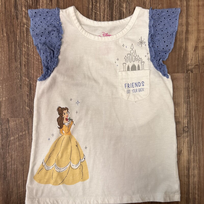 Disney Princess Ruffle Ta, White, Size: 5 Toddler
