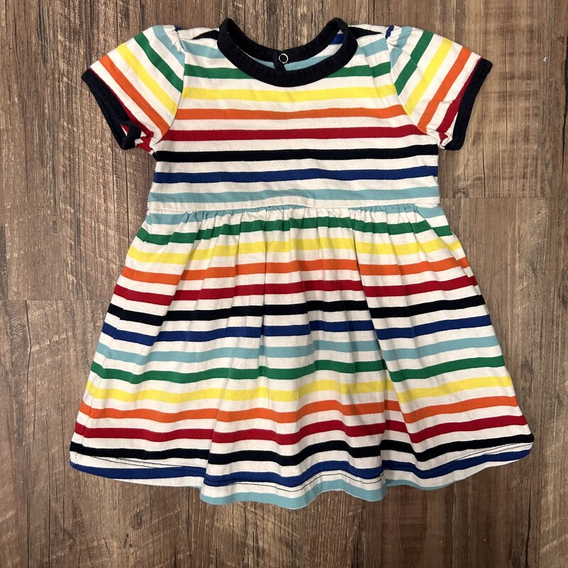 Primary Stripe Ruffle Dre, Rainbow, Size: Baby 12-18