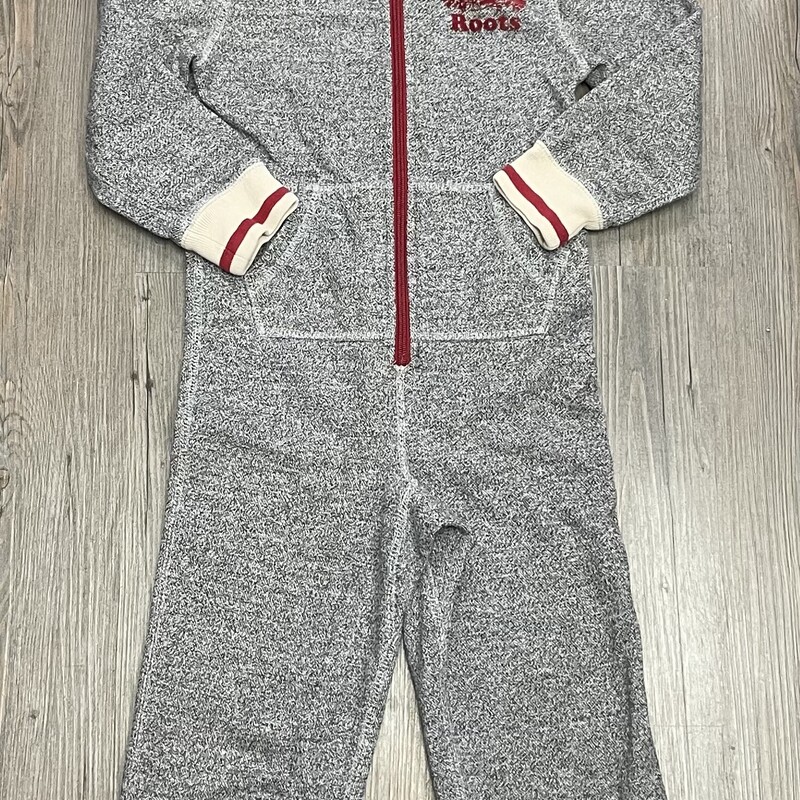 Roots Hooded Jumpsuit, Grey, Size: 5Y