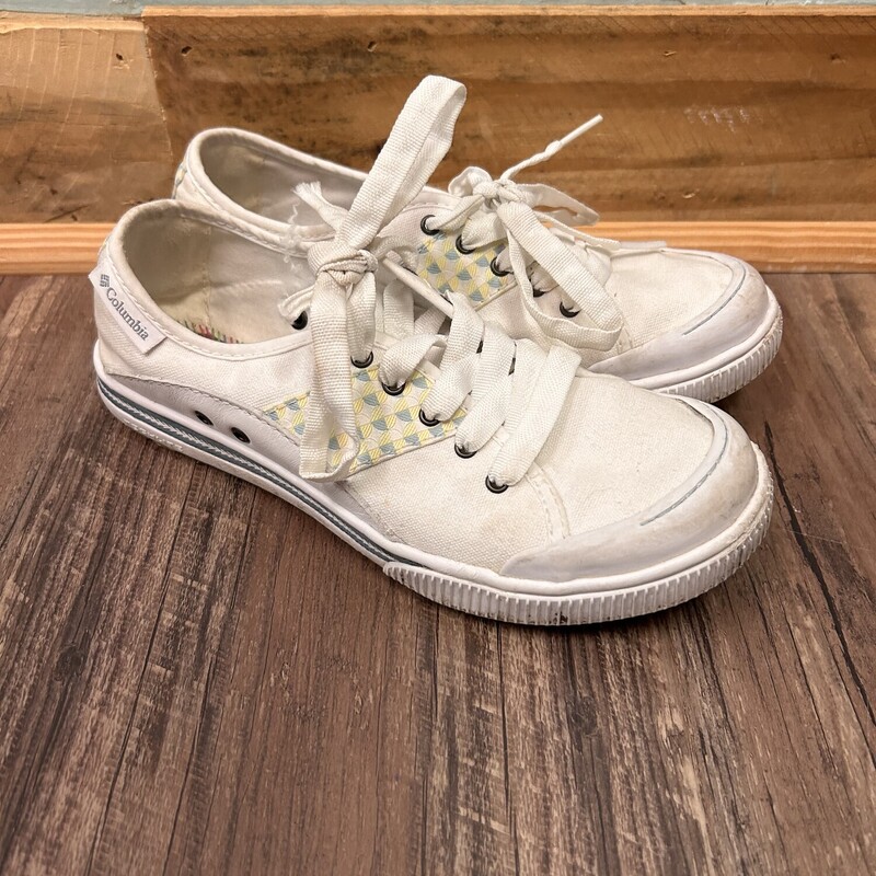 Columbia White Canvas, White, Size: Shoes 6