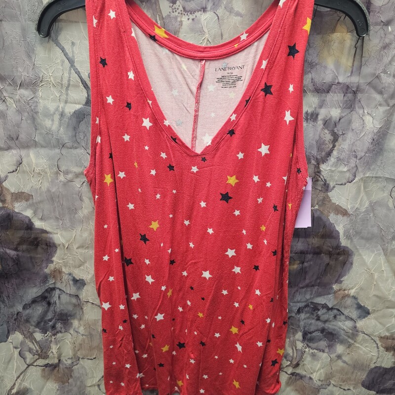 Knit tank in red with stars