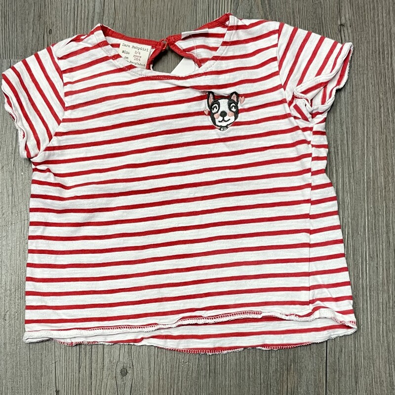 Zara Tee, Red, Size: 3-4Y