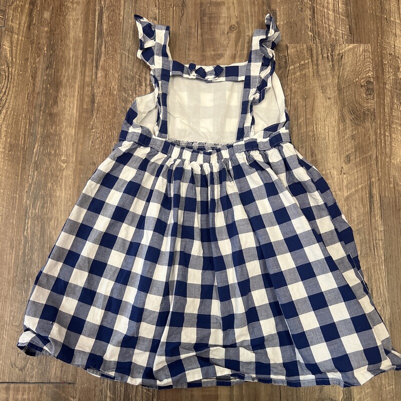 OshKosh Check Apron Dress, Navy, Size: 5 Toddler