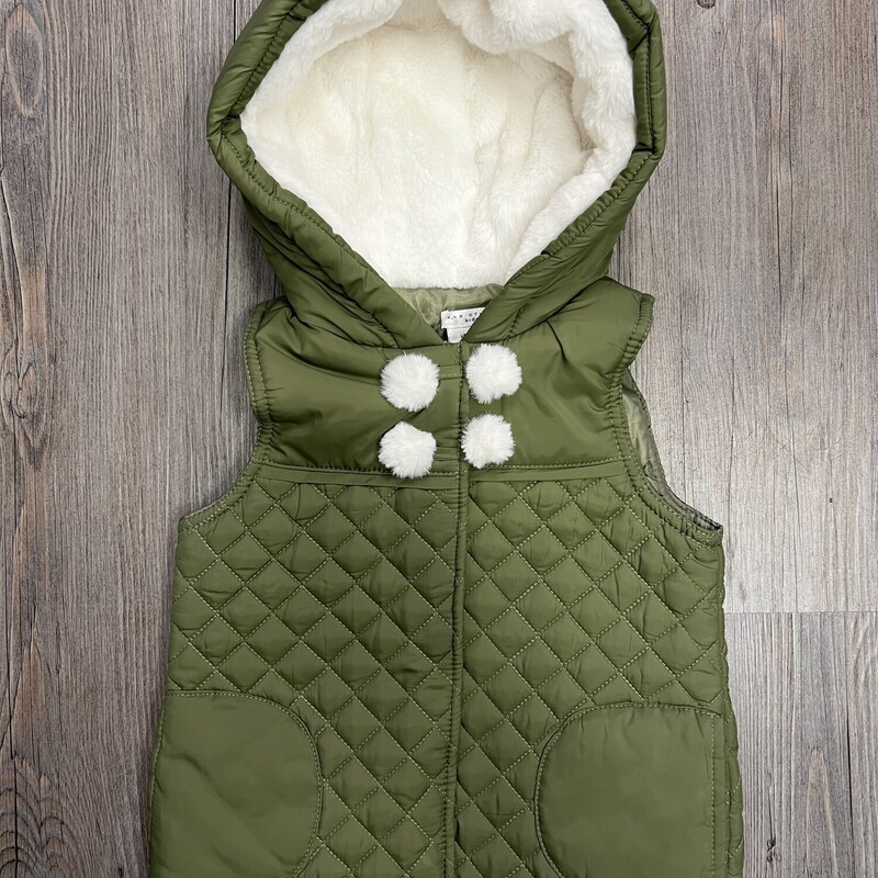 Max Studio Puffer Vest, Olive, Size: 5Y