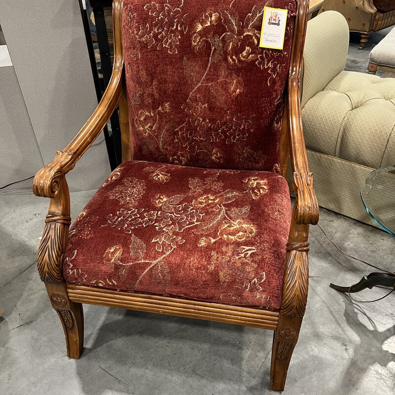 Red Floral Vintage Chair