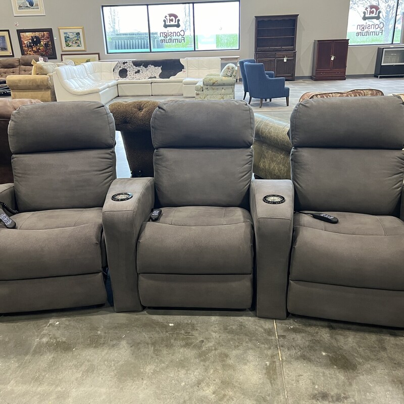Gray 3pc. Theater Seating