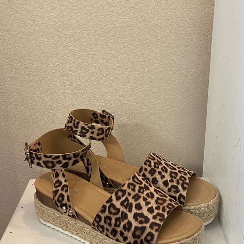 Tan/brw Leopard Sandal