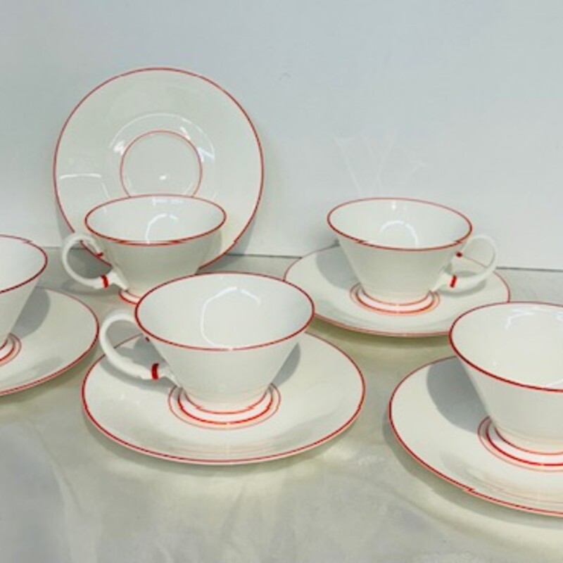 Set of 5 Noritake Cups & Saucers
White Orange
Size: 6 x 2.75 H