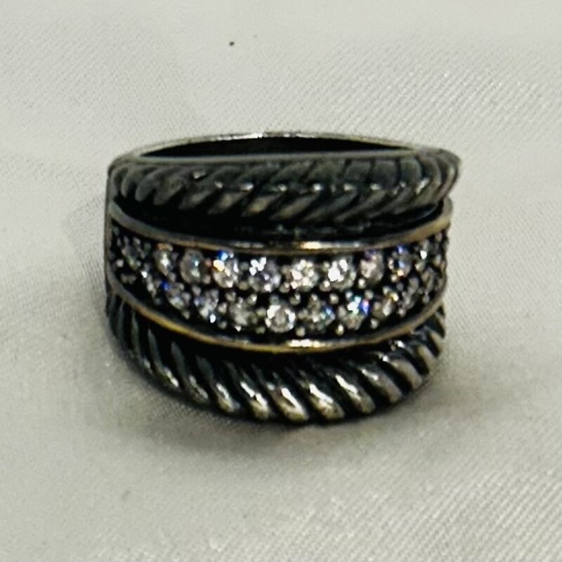 925 NF 14k Band Ring
Silver Black Gold Size: 7