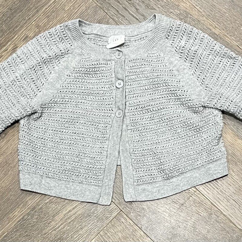 Gap Knit Cardigan, Grey, Size: 18-24M