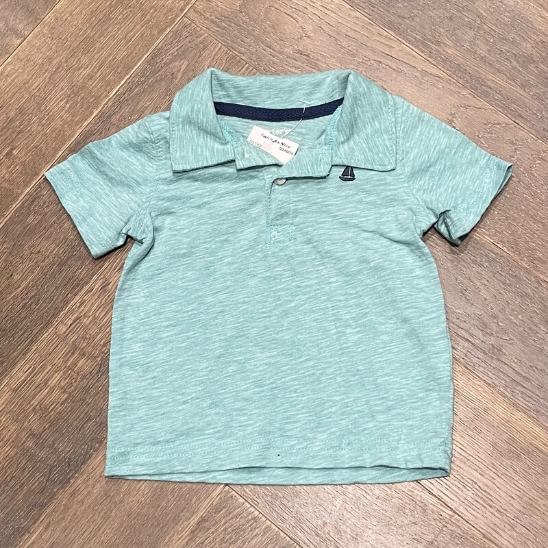 Carters Polo, Green, Size: 12M