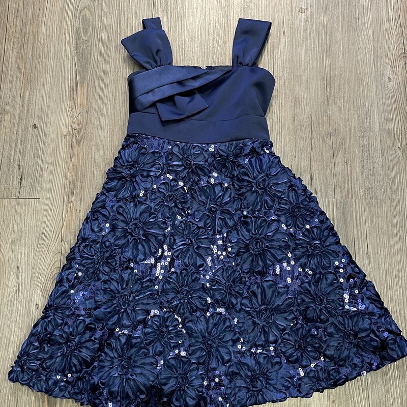 Rare Edition Kids Dress, Navy, Size: 7Y