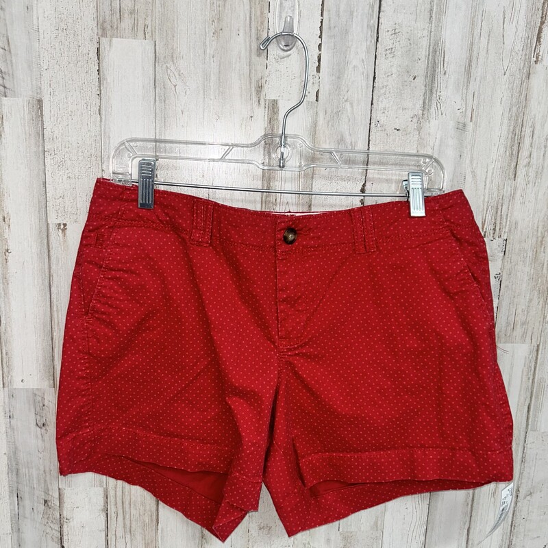 Sz10 Red Dotted Shorts, Red, Size: Ladies L