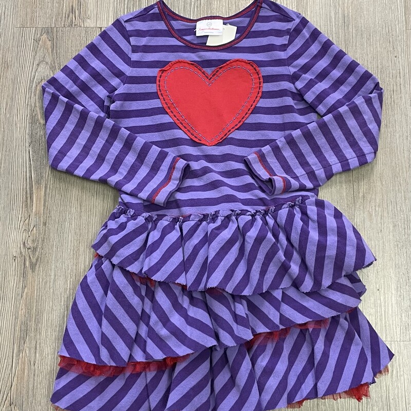 Hanna Anderson LS Dress, Purple, Size: 6-7Y