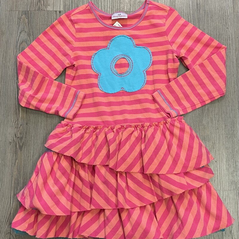 Hanna Anderson LS Dress, Pink, Size: 6-7Y
