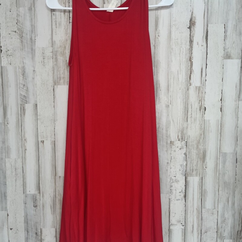 S Red Tank Dress, Red, Size: Ladies S