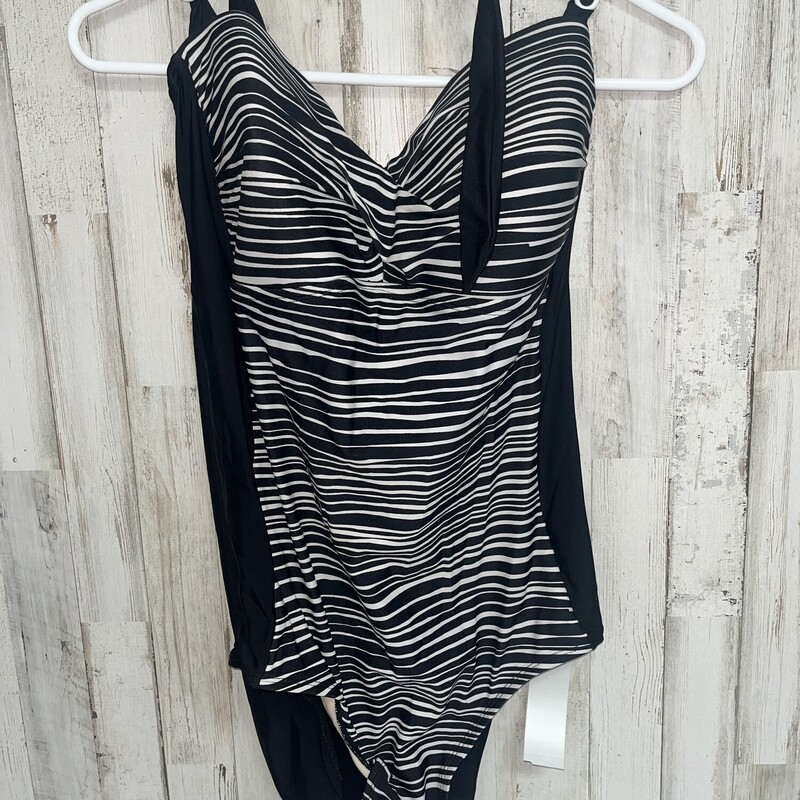 XL Black Striped Swim