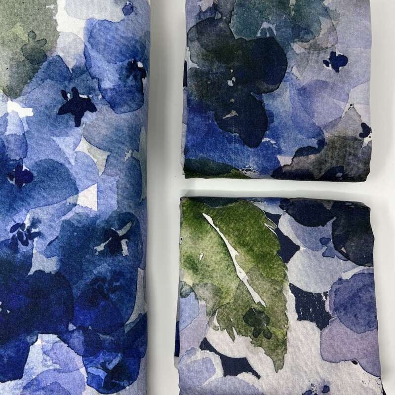 Duvet Set By  M M Home<br />
Blue White & Green -  Floral<br />
Size: Queen<br />
Duvet Cover & 2 Shams