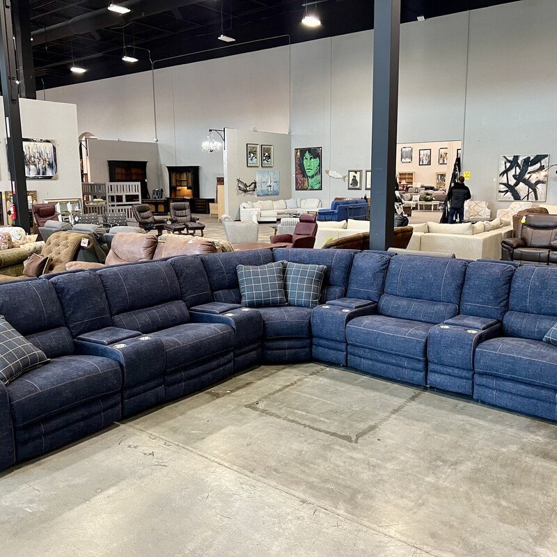 Blue 9pc. Sectional
