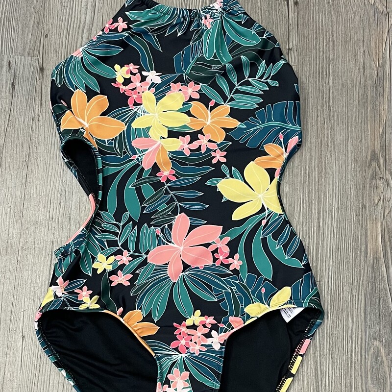 Old Navy Swimsuit, Floral, Size: 10-12Y