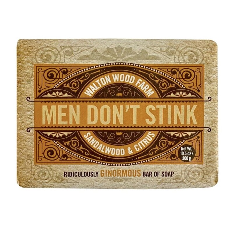 Ridiculously GINORMOUS Men Dont Stink Bar Of Soap,  Sandalwood & Citrus Scent Size: 10.5 Oz