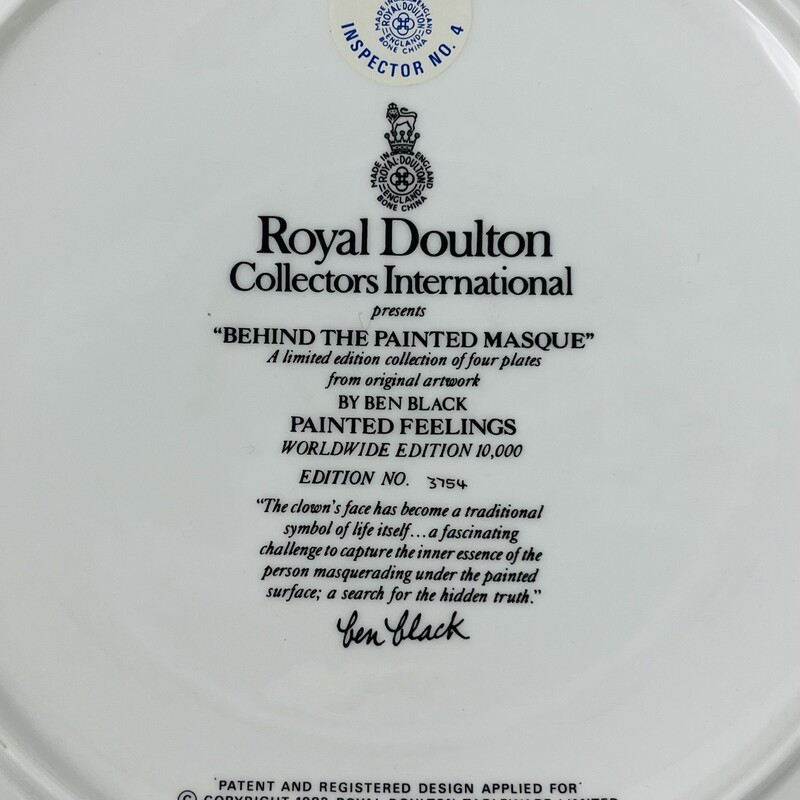 Royal Doulton Decorative Plate
Painted Feelings
Multi
Size: 9 In