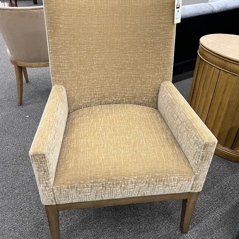 Tan Fabric Accent Chair