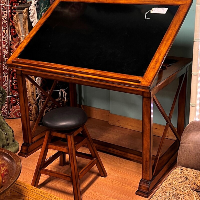 Drafting Table W/Stool, AFK
49in wide x 34in deep x 33in tall