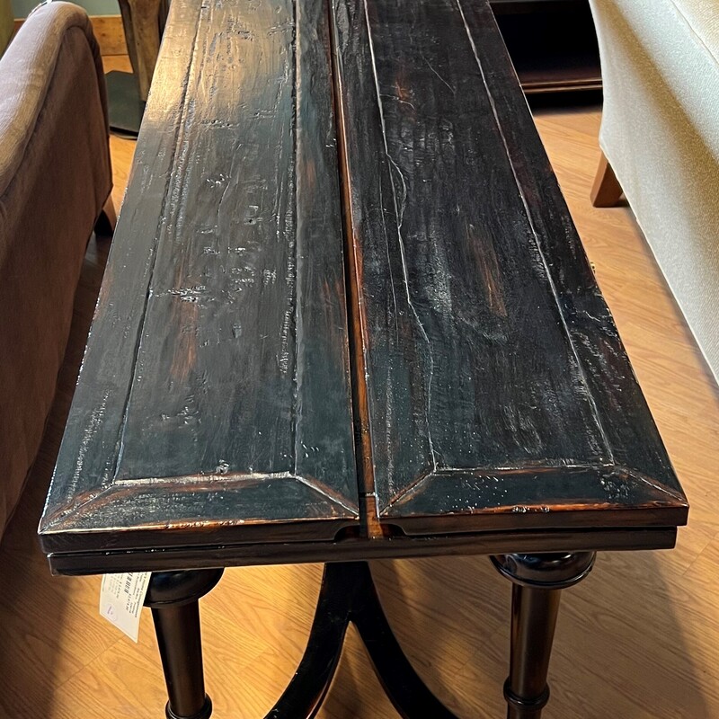 Henredon Acquisitions, Black/Brown, Folding<br />
72in long x 30.5in tall, 36 wide, 18in wide (closed)