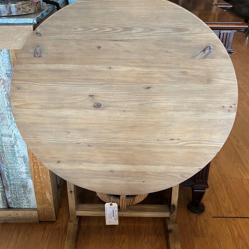 Wine/Vintners Table Pine, French, Tilt Top