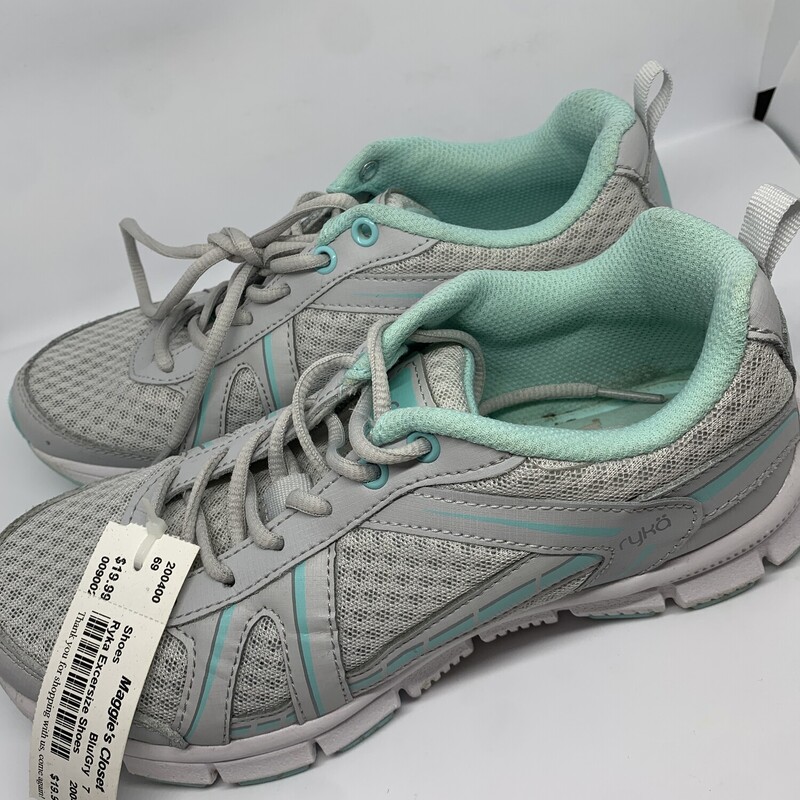 Ryka Excersize Shoes, Blu/Gry, Size: 7<br />
All Sales Are Final<br />
No Returns<br />
Pick Up In Store Within 7 Days Of Purchase<br />
or<br />
Have It Shipped<br />
<br />
Thanks for Shopping With Us :-)