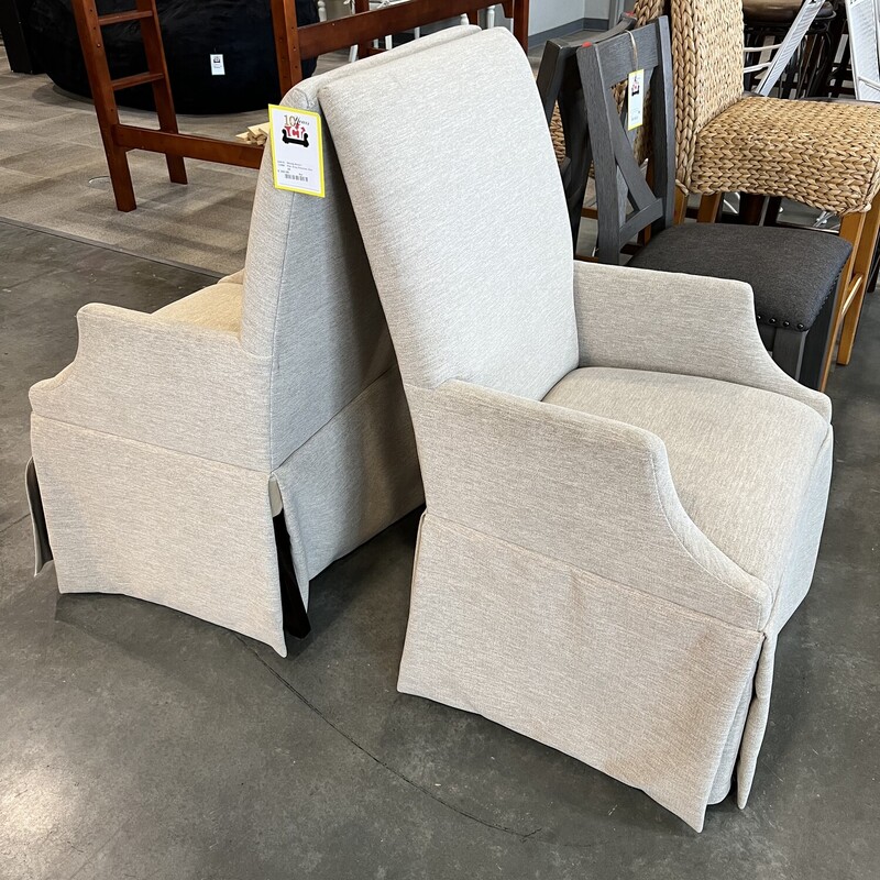 Pair Gray Parsons Chairs
