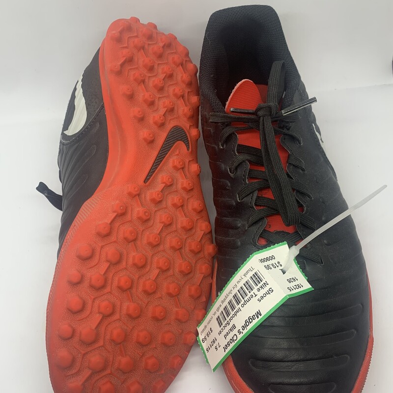 Nike Tempo IndoorSoccer, Blkred, Size: 7.5<br />
All Sales Are Final<br />
No Returns<br />
Pick Up In Store Within 7 Days Of Purchase<br />
or<br />
Have It Shipped<br />
<br />
Thanks for Shopping With Us :-)
