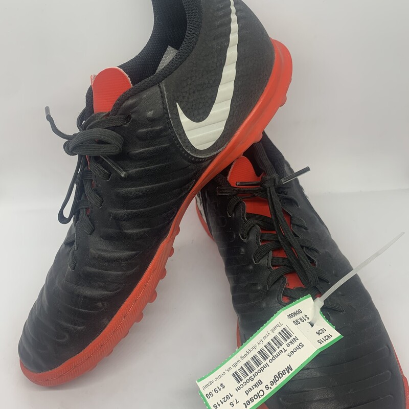Nike Tempo IndoorSoccer, Blkred, Size: 7.5<br />
All Sales Are Final<br />
No Returns<br />
Pick Up In Store Within 7 Days Of Purchase<br />
or<br />
Have It Shipped<br />
<br />
Thanks for Shopping With Us :-)
