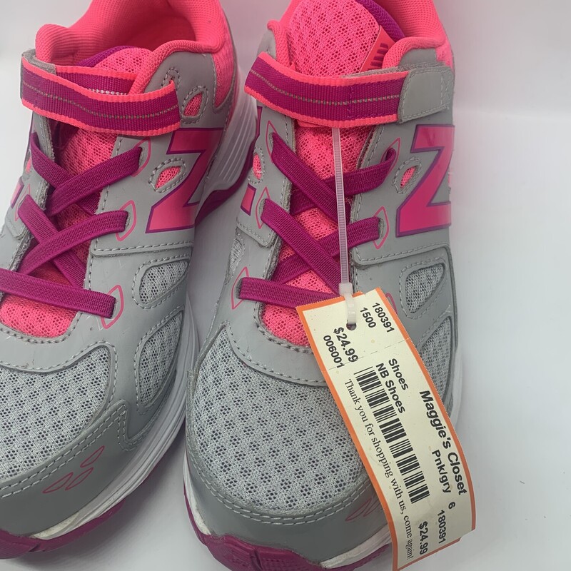 NB Shoes, Pnk/gry, Size: 6All Sales Are Final<br />
No Returns<br />
Pick Up In Store Within 7 Days Of Purchase<br />
or<br />
Have It Shipped<br />
<br />
Thanks for Shopping With Us :-)