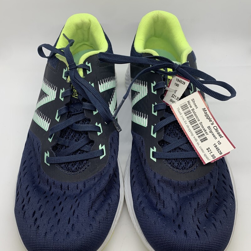 New Balance Sneaker, Bl/green, Size: 10<br />
All Sales Are Final<br />
No Returns<br />
Pick Up In Store Within 7 Days Of Purchase<br />
or<br />
Have It Shipped