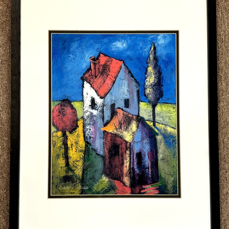 Brian Jones House on the Hill Artwork
Blue Green Red Yellow Size: 17 x 21H