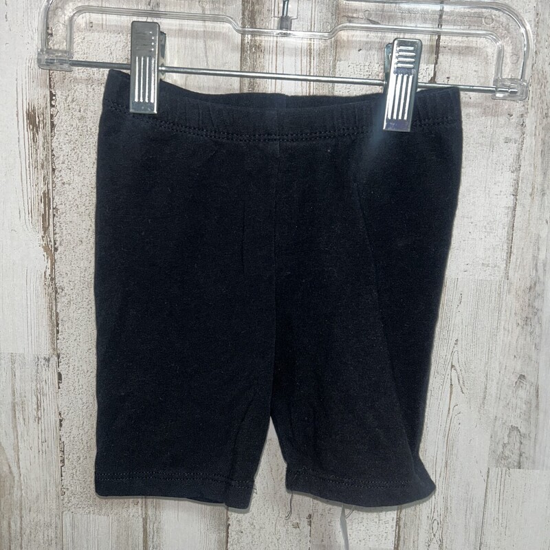 2T Black Cotton Shorts