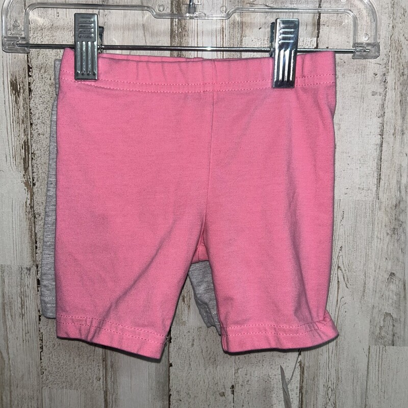 3T 2pc Pink/Grey Shorts, Pink, Size: Girl 3T