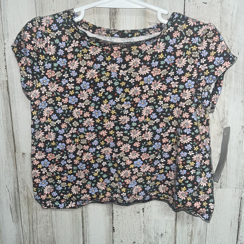 3/4T Grey Floral Tee, Grey, Size: Girl 3T