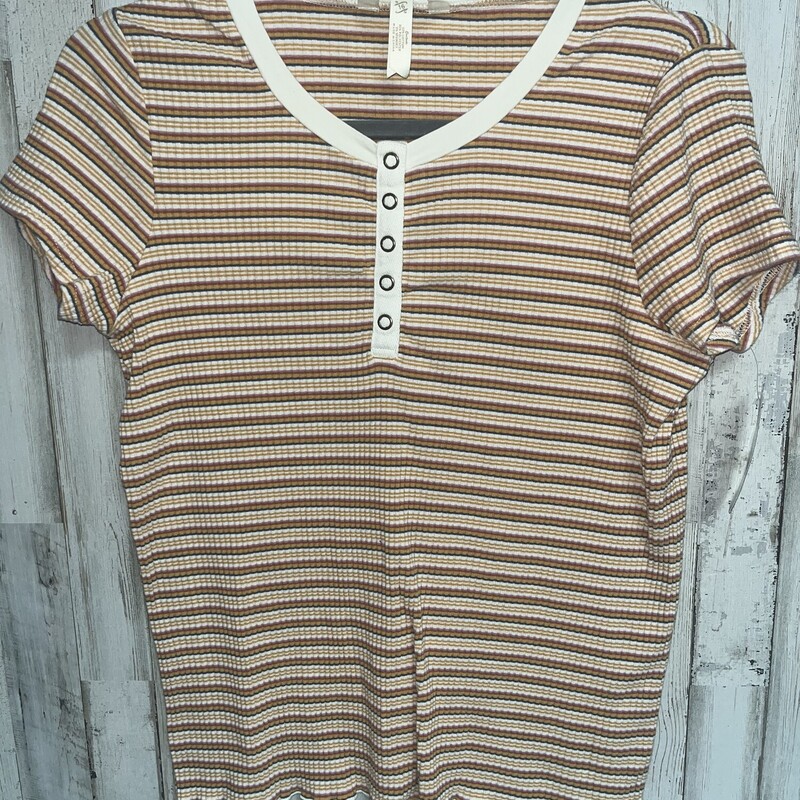16 Beige Stripe Ribbed To