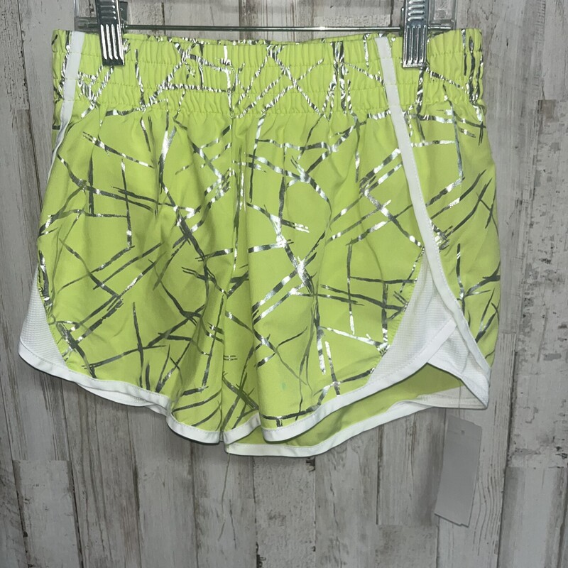 14/16 Green Print Shorts, Green, Size: Girl 10 Up
