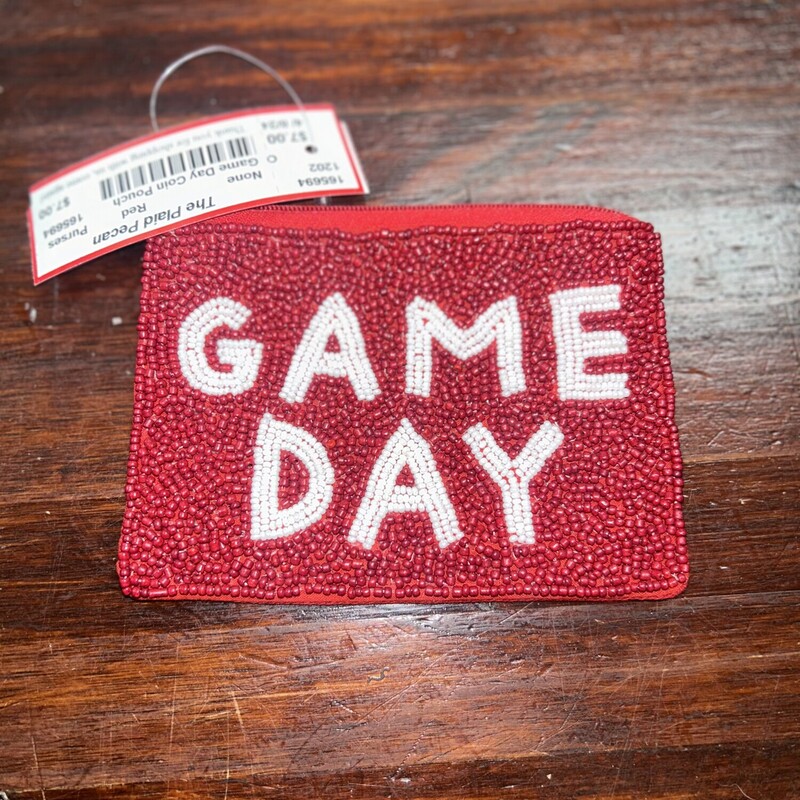 Game Day Coin Pouch, Red, Size: Purses