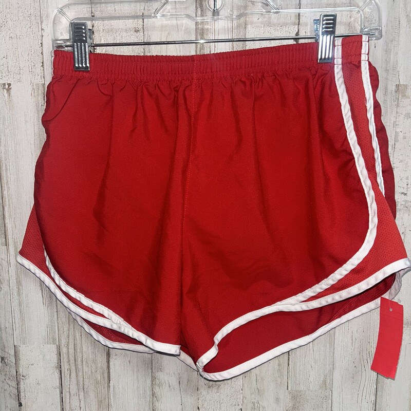 M Red Athletic Shorts, Red, Size: Ladies M