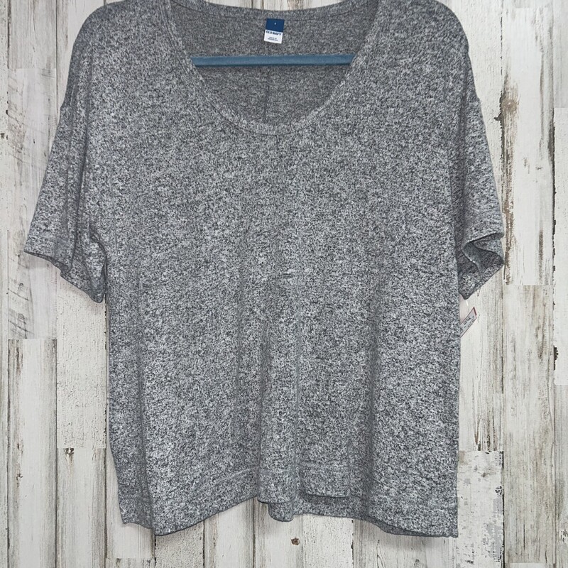 S Heathered Grey Top, Grey, Size: Ladies S