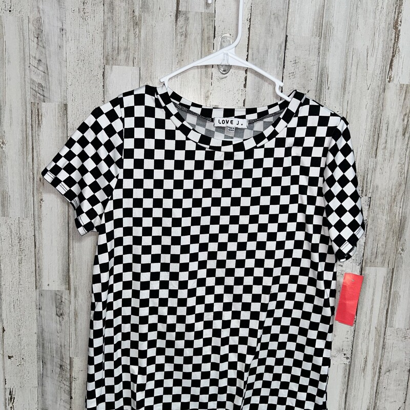 M Black Checkered Top