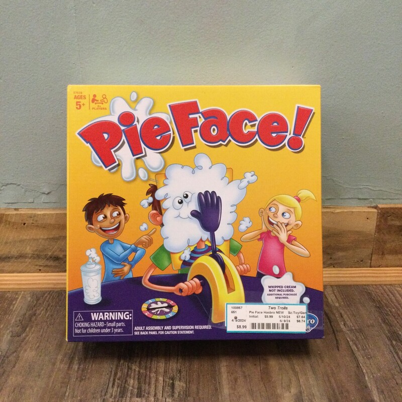 Pie Face Hasbro NEW, Multi, Size: Toy/Game