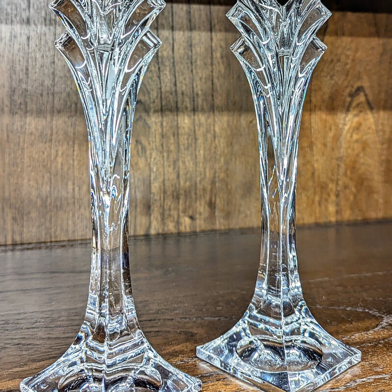 Set Of 2 Mikasa Art Deco Candleholders
Clear
Size: 3 x 9H