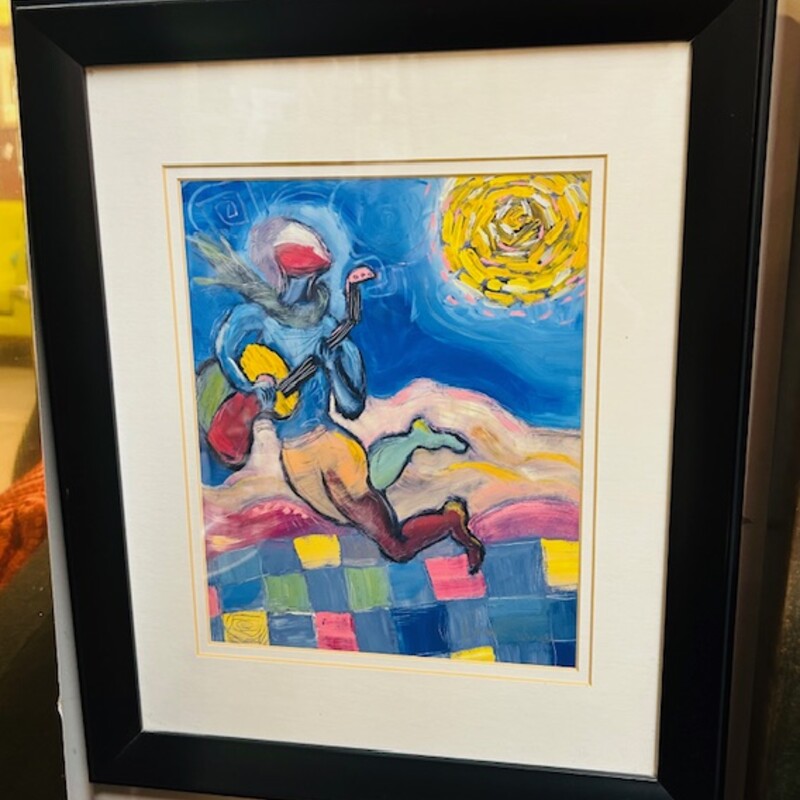 Brian Jones Colorful Musician with Sun Artwork
Multicolored Black White Size: 13 x 16H