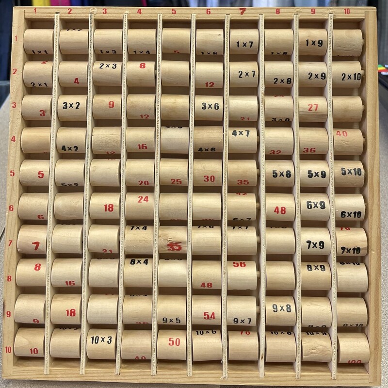 Wooden Multiplication Tab